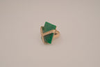 Vintage Green stone statement stretch ring