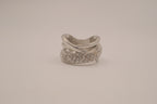 Vintage silver tone crisscross ring