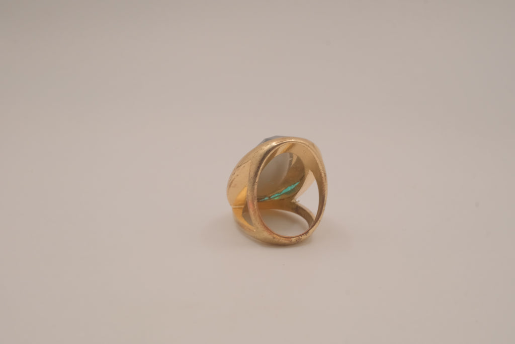 Vintage large oval cocktail ring
