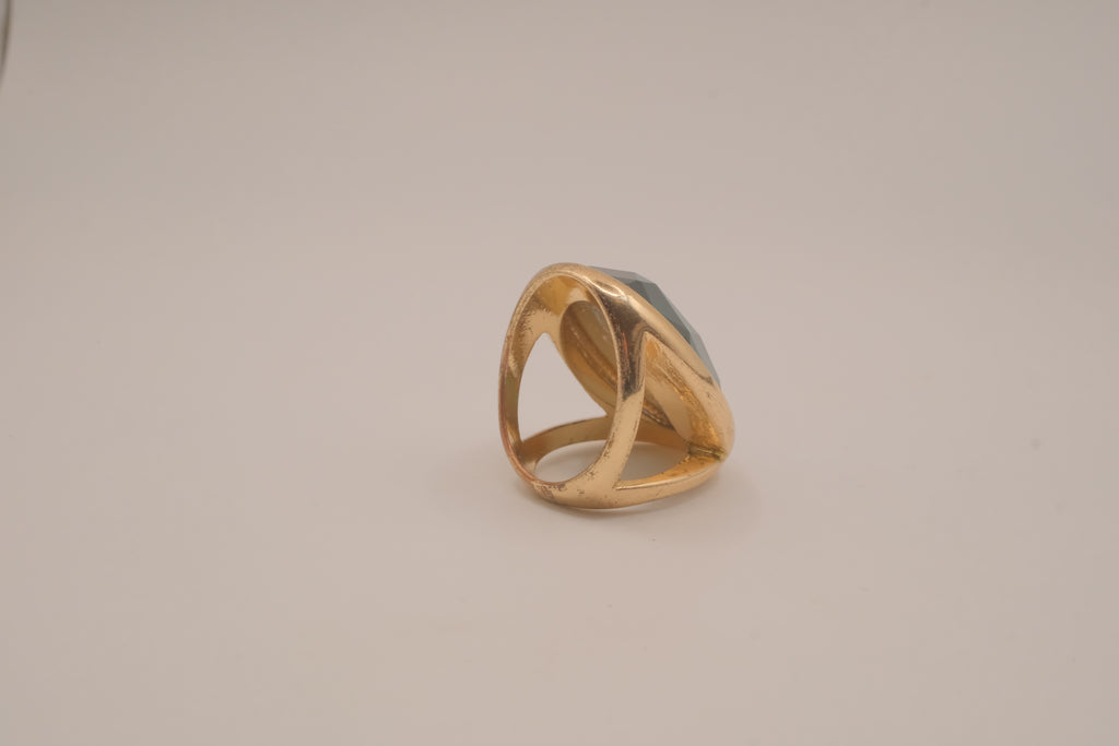 Vintage large oval cocktail ring