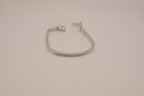 Silver-tone semi-eternity hinged bangle bracelet