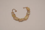 Vintage green stone panel link bracelet