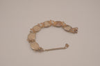 Vintage green stone panel link bracelet