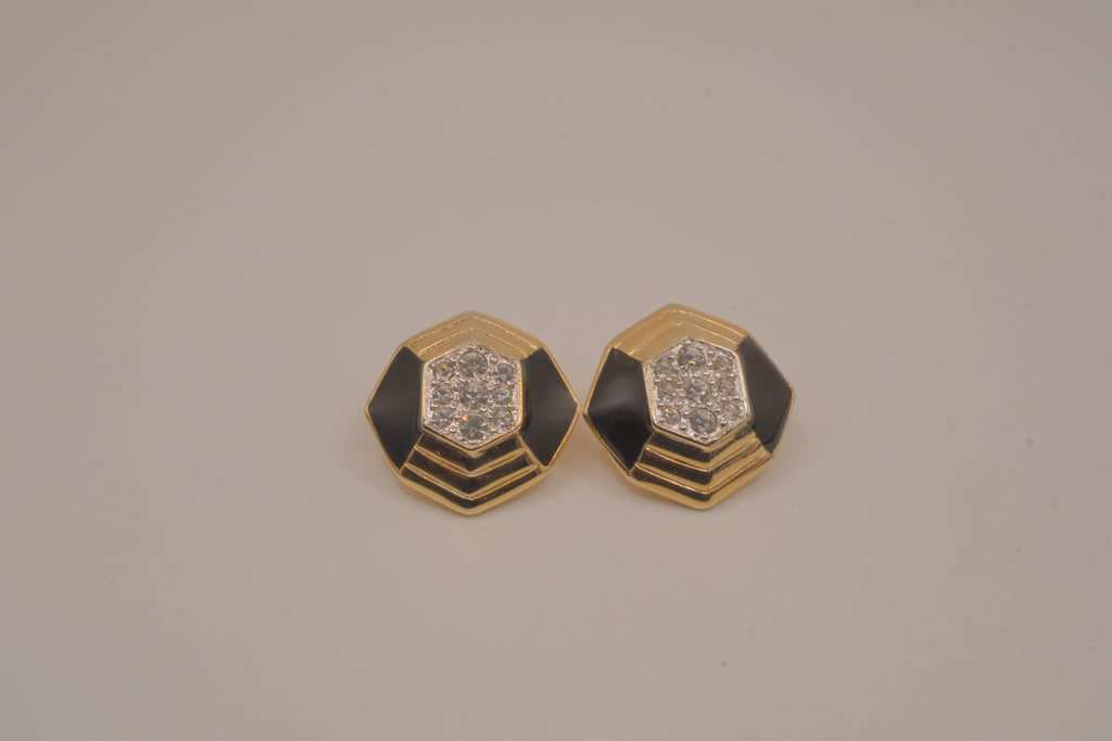 Vintage Art Deco style clip-on earrings