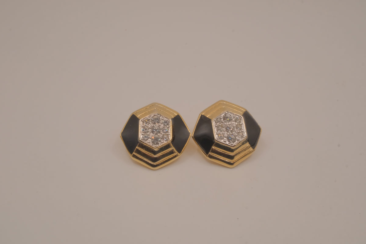 Vintage Art Deco style clip-on earrings