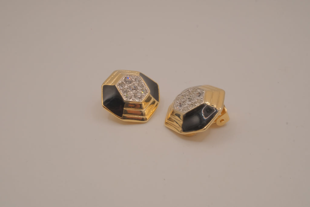 Vintage Art Deco style clip-on earrings