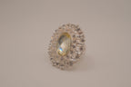 Vintage oversized oval cocktail ring