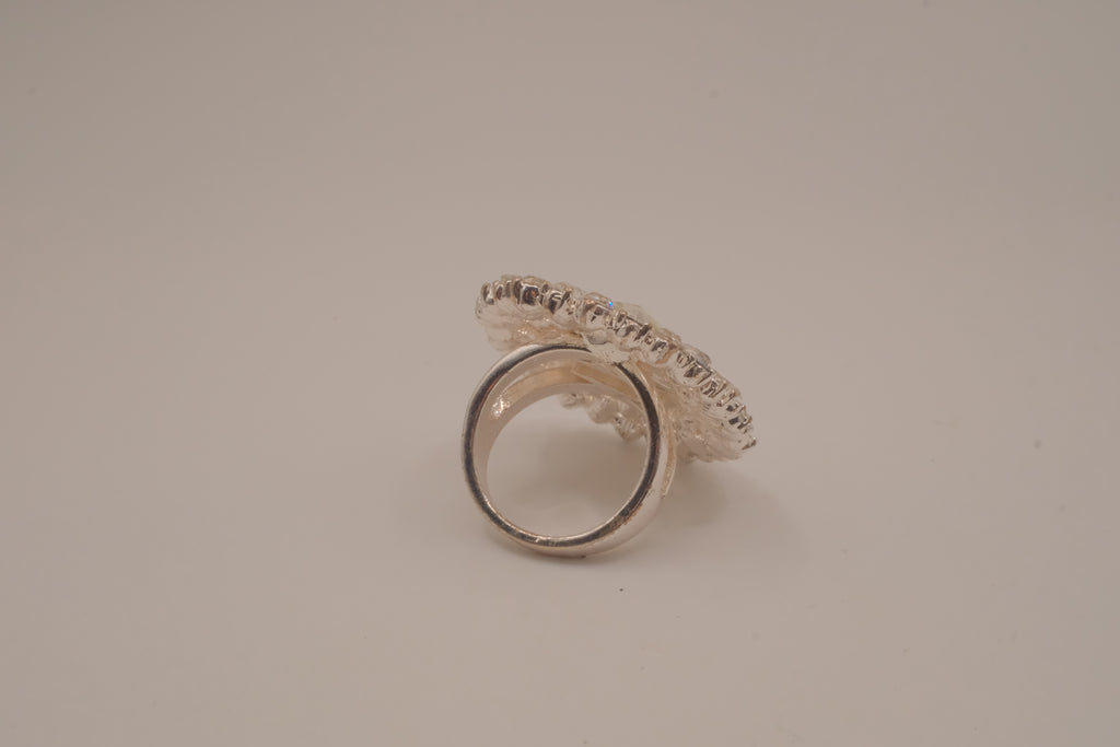 Vintage oversized oval cocktail ring