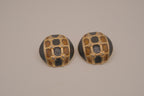 Vintage 1980s dome statement clip on earrings