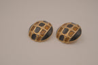 Vintage 1980s dome statement clip on earrings