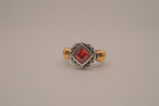 Artisan mixed-metal cocktail ring