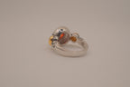 Artisan mixed-metal cocktail ring