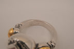 Artisan mixed-metal cocktail ring