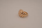 Vintage faux pearl dome cluster ring