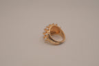 Vintage faux pearl dome cluster ring