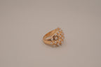 Vintage faux pearl dome cluster ring