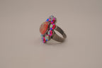 Vintage iridescent cocktail ring