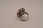 Vintage iridescent cocktail ring