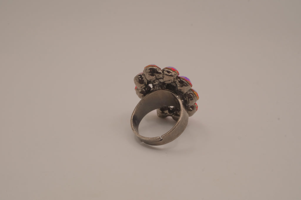 Vintage iridescent cocktail ring