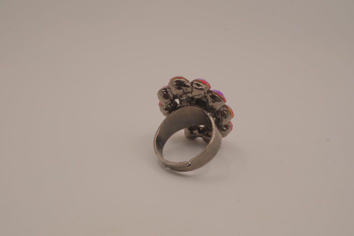 Vintage iridescent cocktail ring