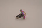 Vintage iridescent cocktail ring