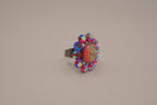 Vintage iridescent cocktail ring