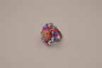 Vintage iridescent cocktail ring
