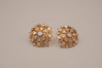 Sterling silver classic sunburst stud earrings