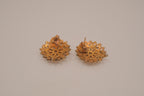 Sterling silver classic sunburst stud earrings