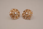 Sterling silver classic sunburst stud earrings