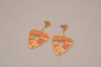 Vintage geometric enamel statement earrings&nbsp;