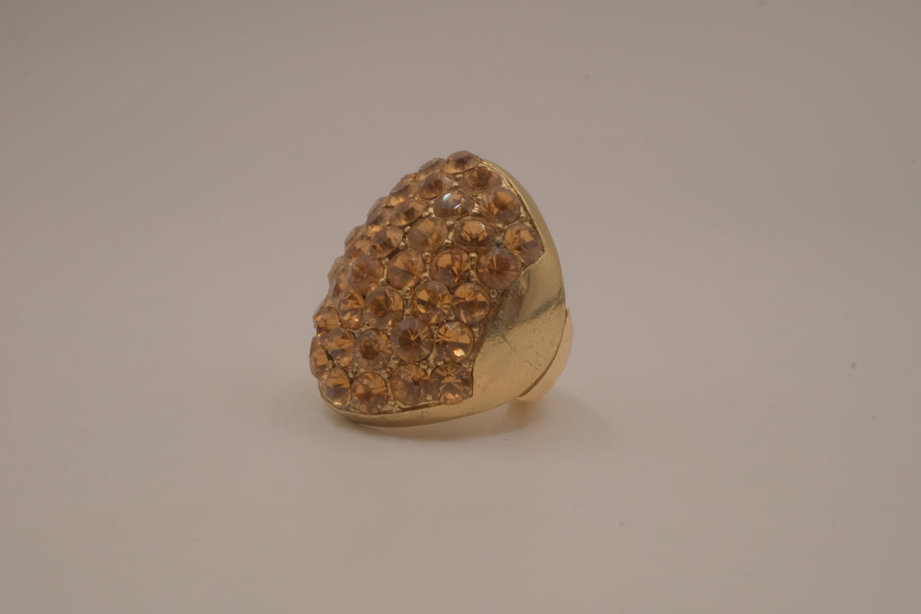 Vintage chunky gold dome cocktail ring