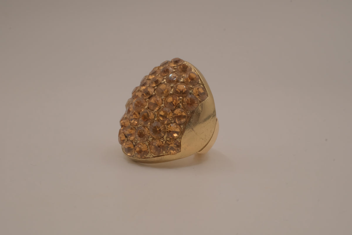 Vintage chunky gold dome cocktail ring