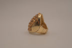 Vintage chunky gold dome cocktail ring