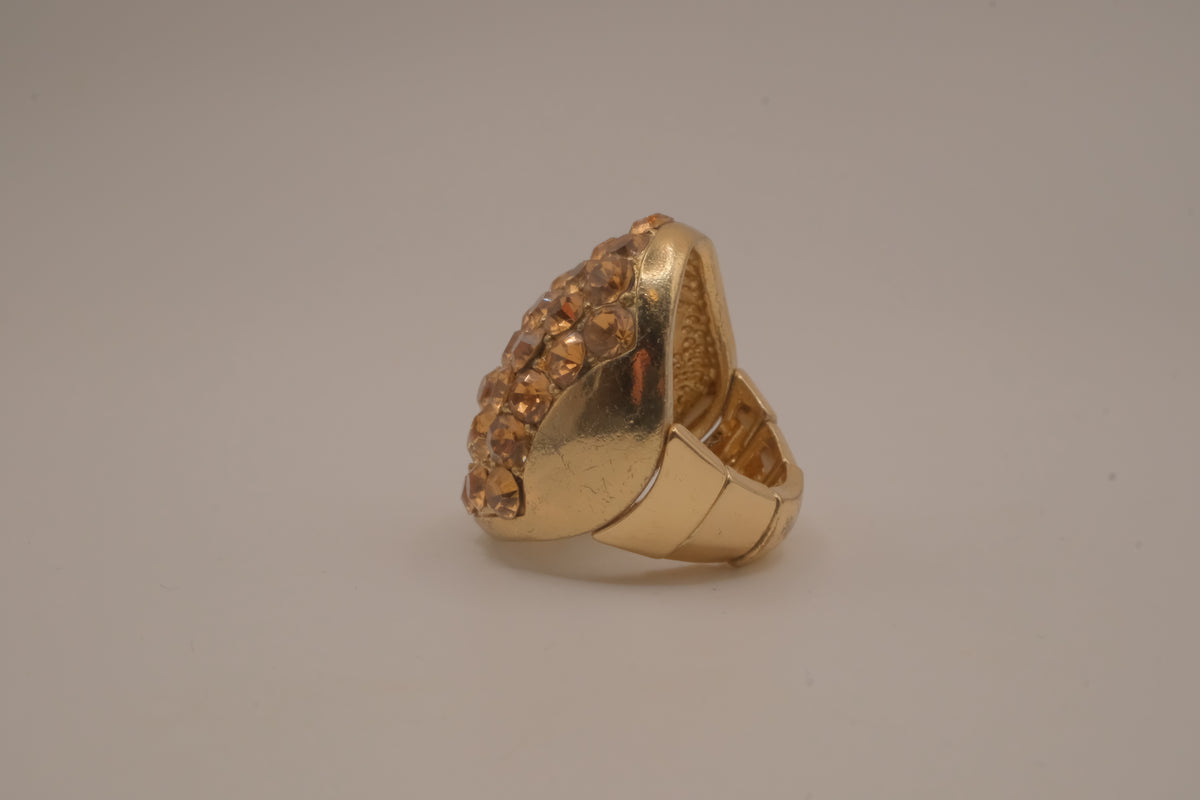 Vintage chunky gold dome cocktail ring