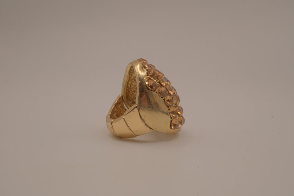 Vintage chunky gold dome cocktail ring