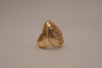 Vintage chunky gold dome cocktail ring