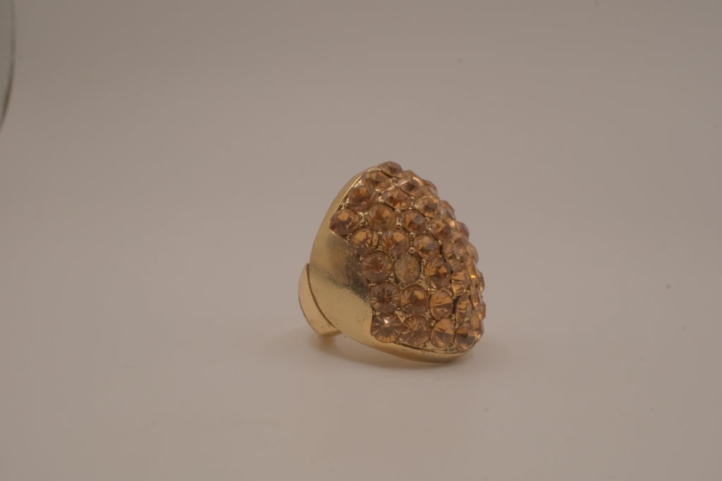 Vintage chunky gold dome cocktail ring