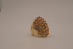 Vintage chunky gold dome cocktail ring
