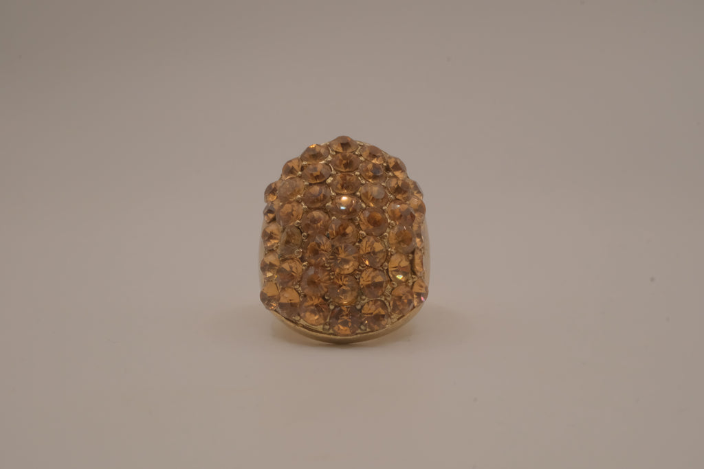 Vintage chunky gold dome cocktail ring