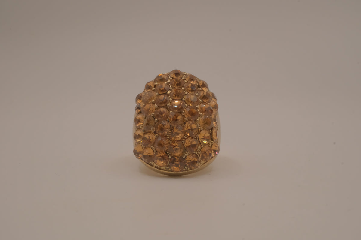 Vintage chunky gold dome cocktail ring
