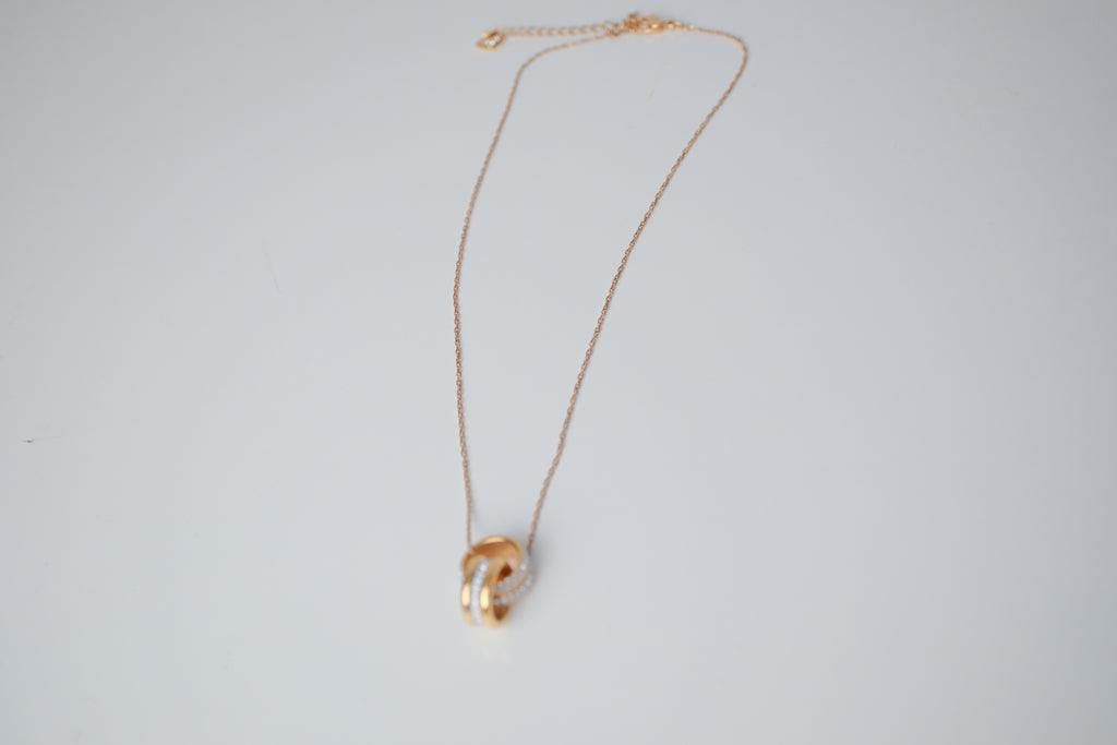 Swarovski Gold Tone Further Crystal Pendant chain