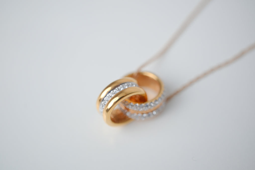 Swarovski Gold Tone Further Crystal Pendant chain