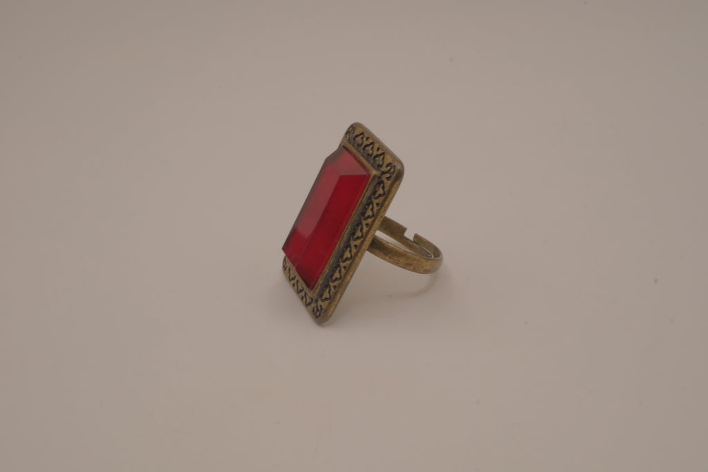 Vintage chunky gold dome cocktail ring