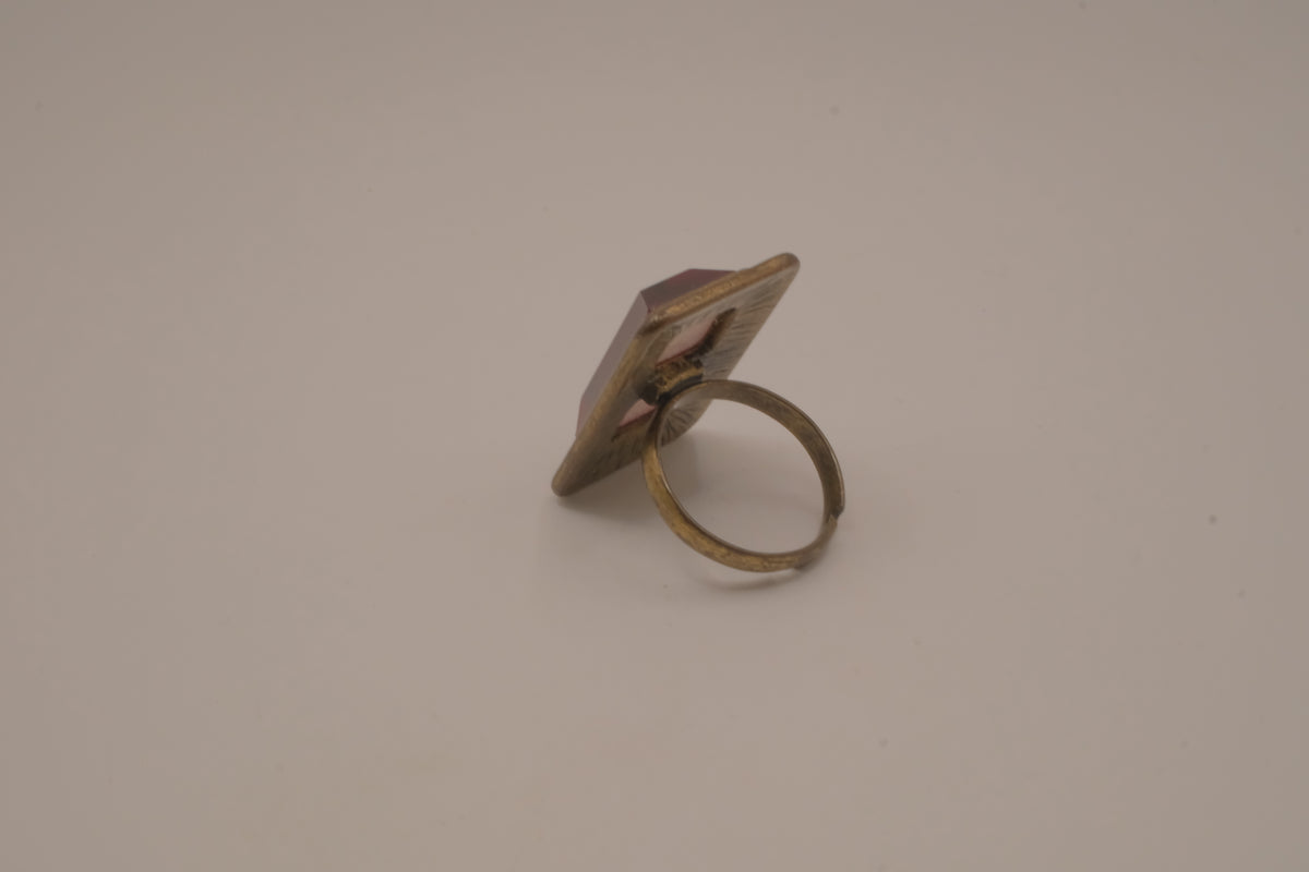 Vintage chunky gold dome cocktail ring
