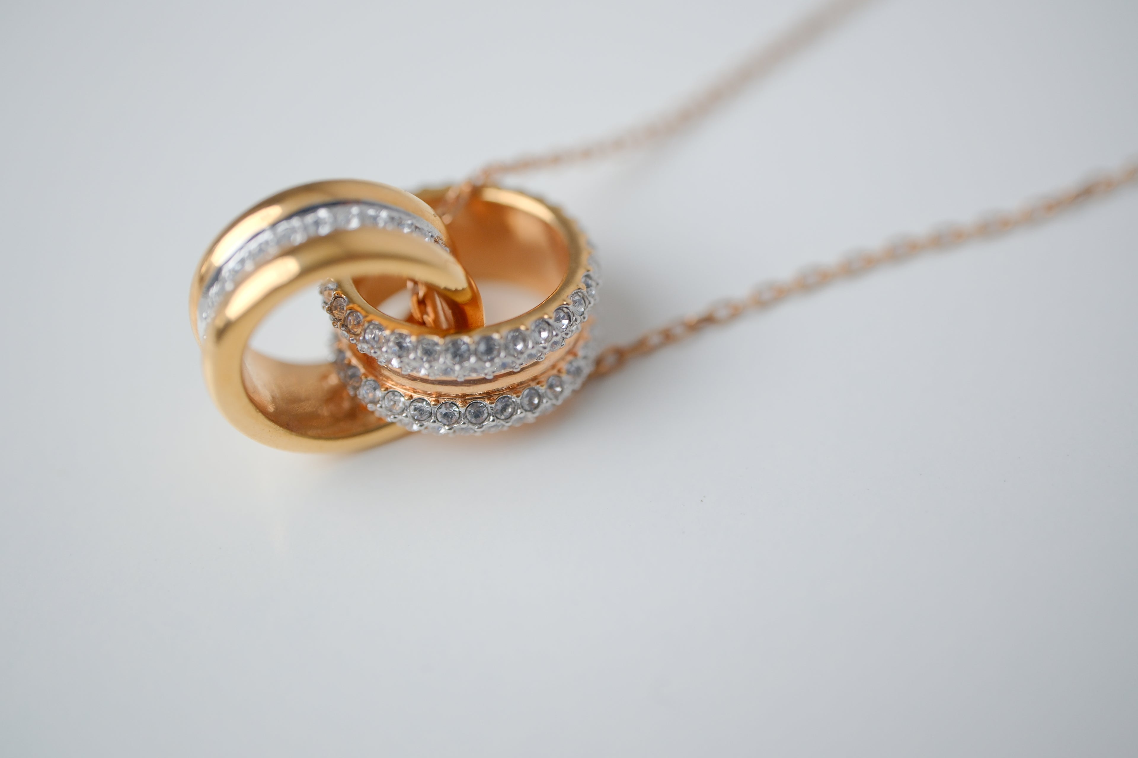 Swarovski Gold Tone Further Crystal Pendant chain