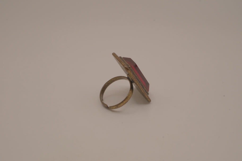 Vintage chunky gold dome cocktail ring