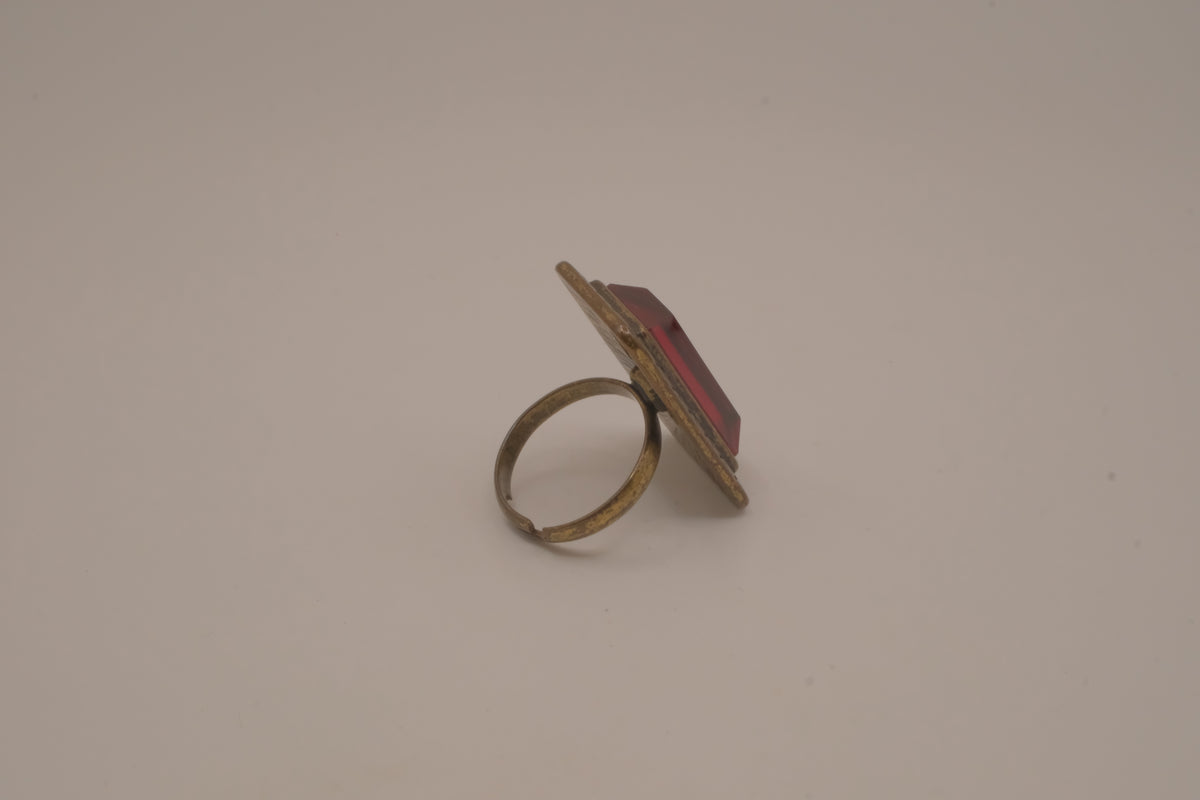 Vintage chunky gold dome cocktail ring