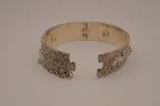 Vintage Hamsa Floral hinged cuff bracelet