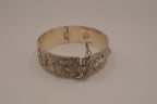 Vintage Hamsa Floral hinged cuff bracelet